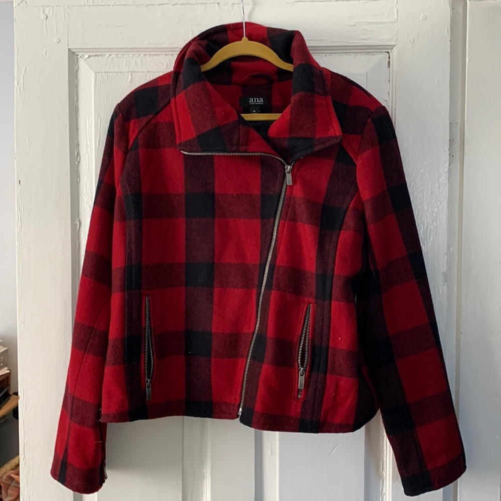 A.N.A wool blend zip up jacket